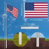 30 ft. Aluminum Flagpole with US Flag and Ball