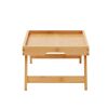VEVOR 2-Pack Bed Tray Table with Foldable Legs, Bamboo Breakfast Tray for Sofa, Bed, Eating, Snacking, and Working, Folding Serving Laptop Desk Tray