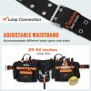 VEVOR Tool Belt with Suspenders, 29 Pockets, 29-54 inches Adjustable Waist Size, Tool Belts for Men