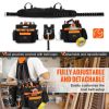VEVOR Tool Belt with Suspenders, 29 Pockets, 29-54 inches Adjustable Waist Size, Tool Belts for Men