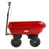 Four-wheeled electric cart 24V 180W lead-acid battery 264 lbs (120 kg) electric one-wheeled wheelbarrow 75L electric garden cart plastic pot capacity