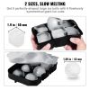 VEVOR Ice Cube Trays (Set of 2), 2-in-1 Combo with Silicone Sphere Ice Ball Maker & Large Square Ice Cube Maker with Lid