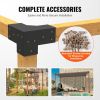 VEVOR Pergola Bracket Kit 4''x4'', 4pcs 3-Way Heavy Duty Corner Bracket Woodworks DIY Post Base Kit, Easy Installation Wooden Beams for Gazebos