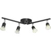 VEVOR 4-Light LED Track Lighting Kit, Ceiling Spot Light with Rotatable Light Arms and Heads, 24.8" Track Lighting Fixture