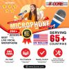 5 CORE Microphone Dynamic Vocal Handheld Mic Cardioid Unidirectional Microfono w On Off Switch + XLR Audio Cable for Singing Karaoke Public Speaking &