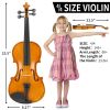 [Do Not Sell on Amazon]Full Size 4/4 Violin Set for Adults Beginners Students with Hard Case,Violin Bow,Shoulder Rest,Rosin,Extra Strings and Sordine
