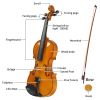[Do Not Sell on Amazon]Full Size 4/4 Violin Set for Adults Beginners Students with Hard Case,Violin Bow,Shoulder Rest,Rosin,Extra Strings and Sordine
